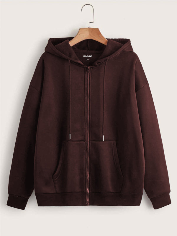Maroon Zipper Hoodie